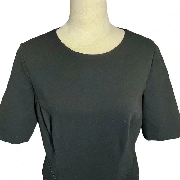 Lafayette 148 New York Asymmetrical Waist Detail Sheath Midi Dress Women Size M - Picture 4 of 8